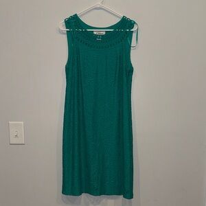 Chic Teal Sleeveless Midi Dress size 12